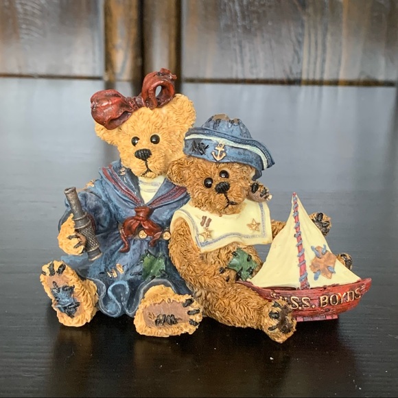 Boyds Bears Other - Elvira and Chauncey Fitzbruin…Shipmates Bearstone 1998 Resin Figurine NIB